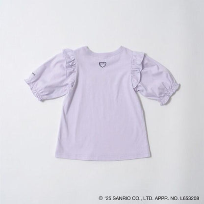 【《三麗歐》】【軟棉】大耳狗&《庫洛米》拼色刺繡五分袖T恤