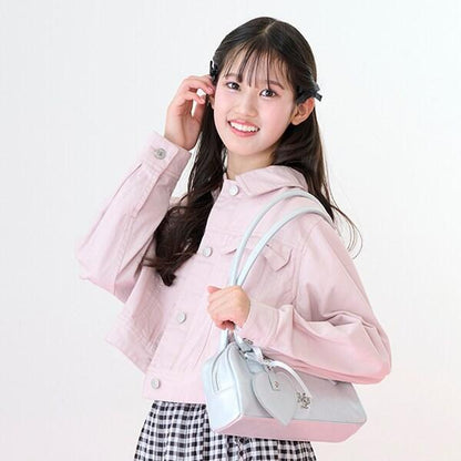 蝴蝶結翻蓋牛仔夾克