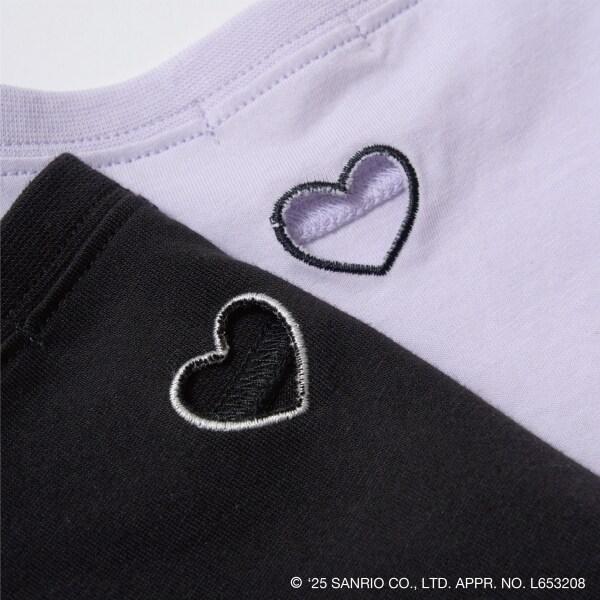 【《三麗歐》】【軟棉】大耳狗&《庫洛米》拼色刺繡五分袖T恤