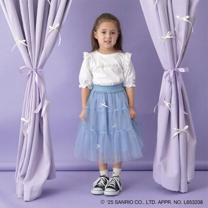 【《三麗歐》】【軟棉】大耳狗&《庫洛米》拼色刺繡五分袖T恤