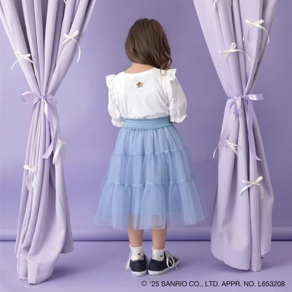 【《三麗歐》】【軟棉】大耳狗&《庫洛米》拼色刺繡五分袖T恤