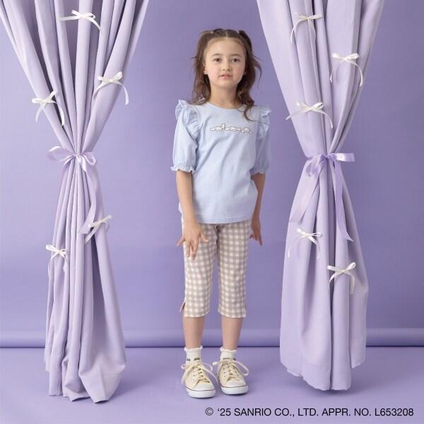 【《三麗歐》】【軟棉】大耳狗&《庫洛米》拼色刺繡五分袖T恤