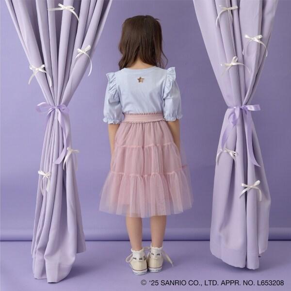 【《三麗歐》】【軟棉】大耳狗&《庫洛米》拼色刺繡五分袖T恤