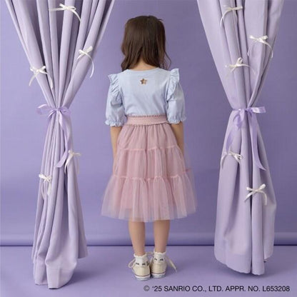 【《三麗歐》】【軟棉】大耳狗&《庫洛米》拼色刺繡五分袖T恤