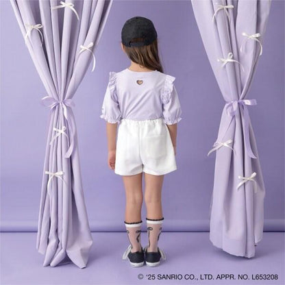 【《三麗歐》】【軟棉】大耳狗&《庫洛米》拼色刺繡五分袖T恤