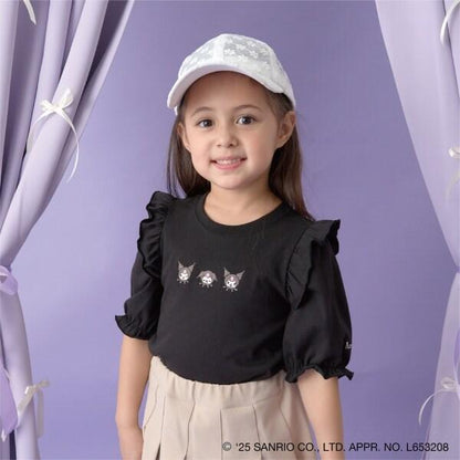 【《三麗歐》】【軟棉】大耳狗&《庫洛米》拼色刺繡五分袖T恤