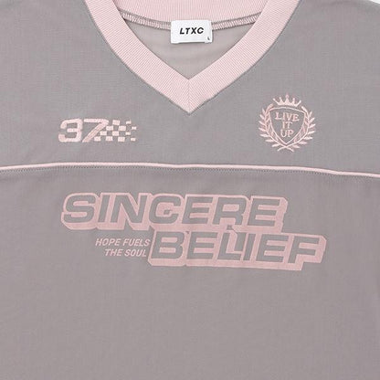 【LTXC】帶內搭網紗T恤