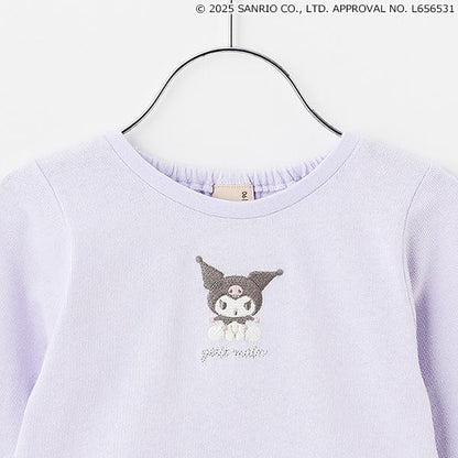 【三麗鷗】花朵網紗長袖T恤