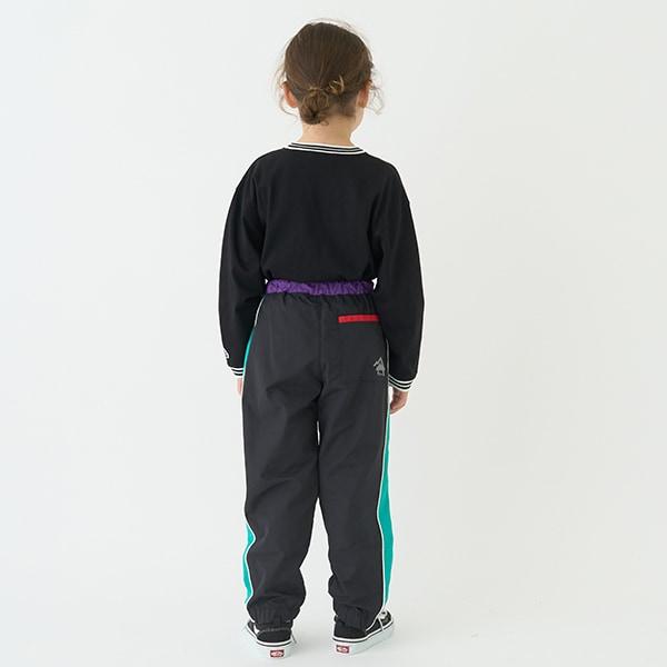 【防潑水】拼接側邊條紋褲