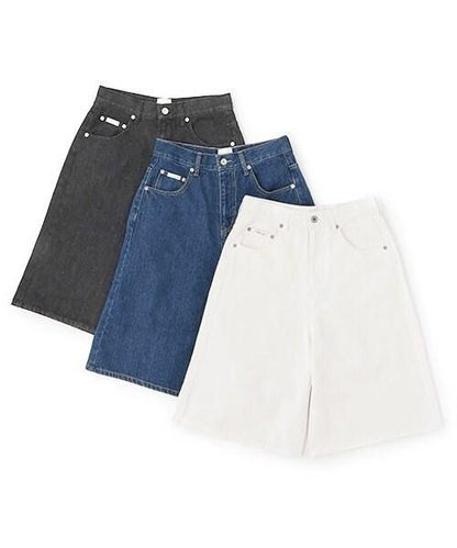 牛仔寬鬆五分褲