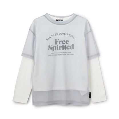 Free標誌T恤網紗T恤套裝