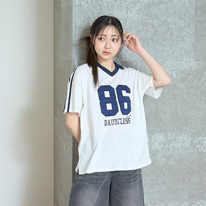 【LTXC】【吸水速幹/清爽】數字寬鬆T恤