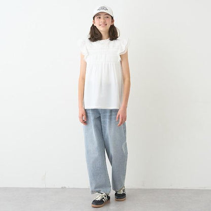 【Nico☆Petit刊載】附愛心腰帶水洗牛仔褲