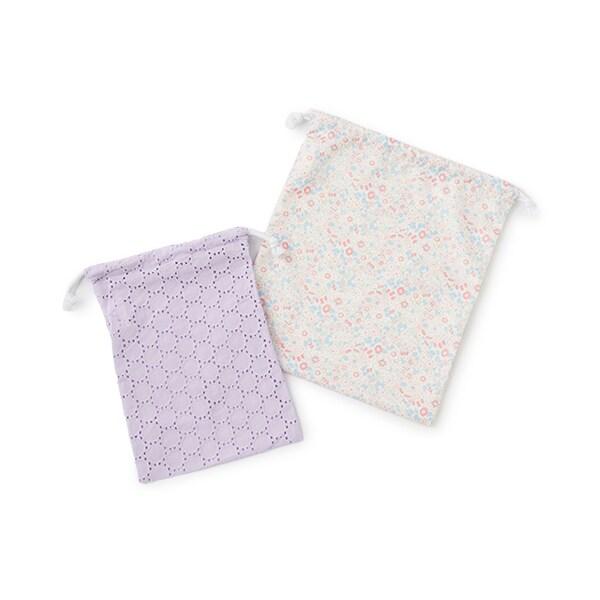 簡約圖案束口袋2件裝