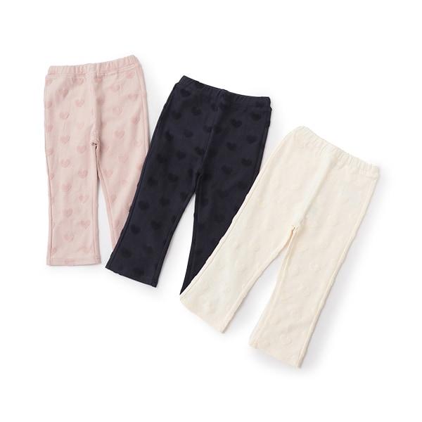 愛心提花喇叭褲