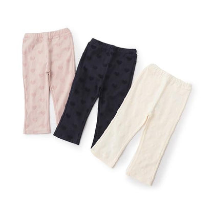 愛心提花喇叭褲