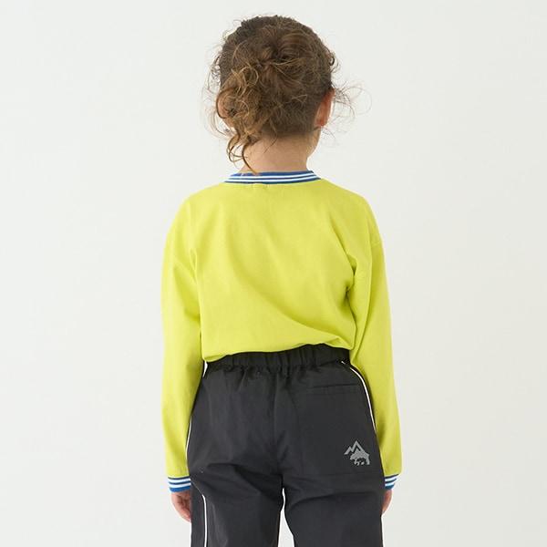 【防汙加工】天竺拼色條紋羅紋T恤