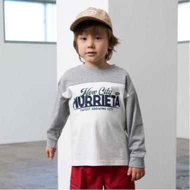 【舒適天竺】寬鬆版拼色字母印花T恤