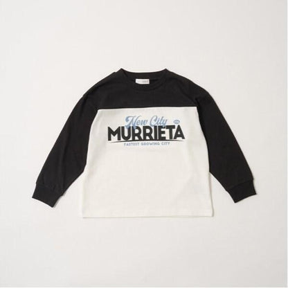 【舒適天竺】寬鬆版拼色字母印花T恤