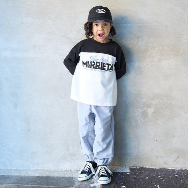 【舒適天竺】寬鬆版拼色字母印花T恤