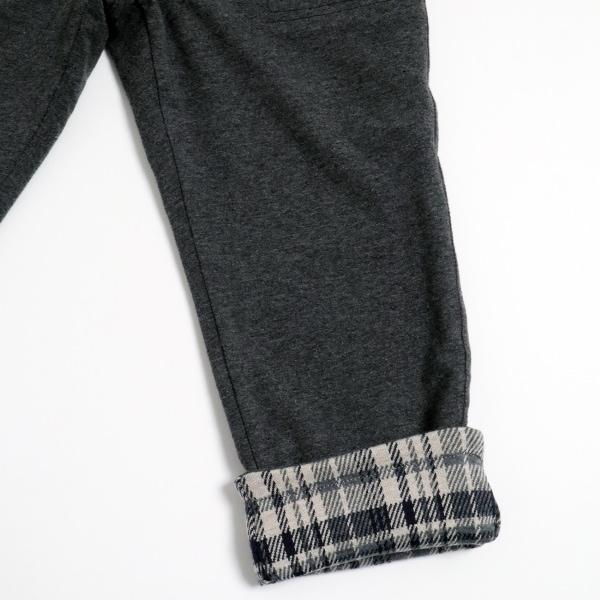 KPBOY可雙面穿內襯格紋長褲（90～140）