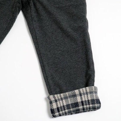 KPBOY可雙面穿內襯格紋長褲（90～140）