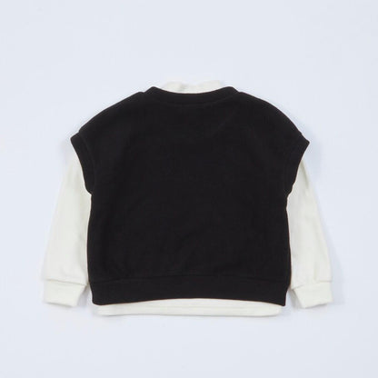 KPBOY抓絨馬甲高領T恤套裝（110～150）