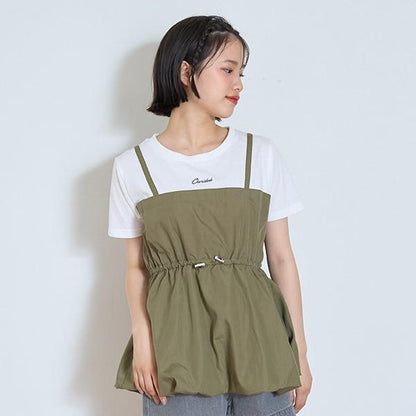 【7days】氣球吊帶拼接T恤