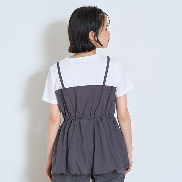 【7days】氣球吊帶拼接T恤