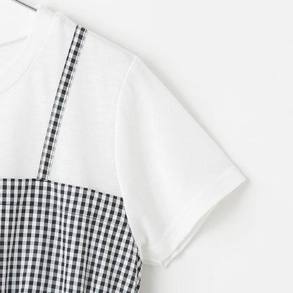 【7days】氣球吊帶拼接T恤