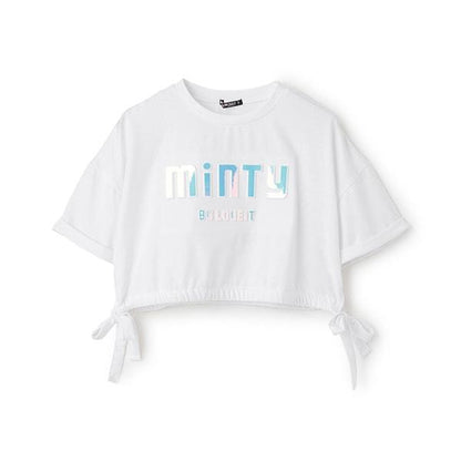 【Cuugal8月號掲載】【接觸冷感】壓紋抽繩T恤