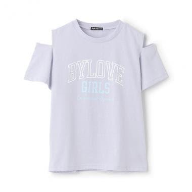 【接觸冷感】露肩字母T恤