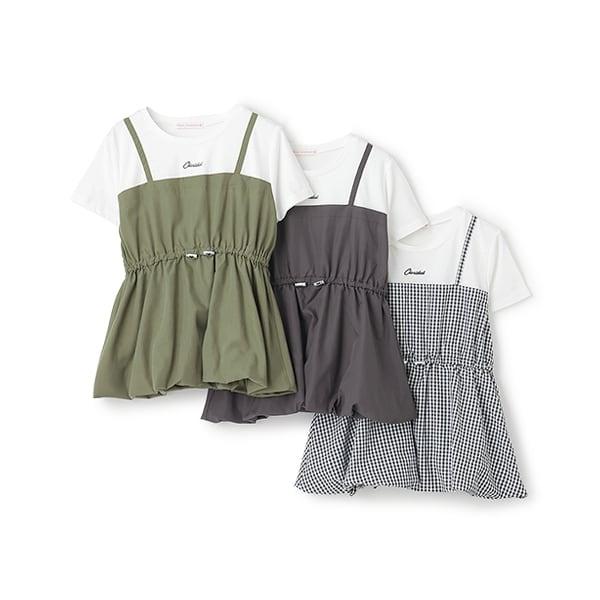 【7days】氣球吊帶拼接T恤