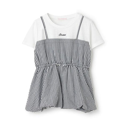 【7days】氣球吊帶拼接T恤