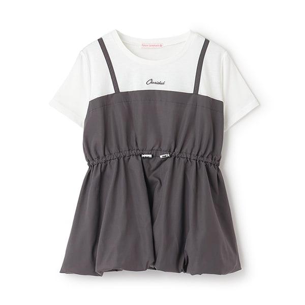 【7days】氣球吊帶拼接T恤