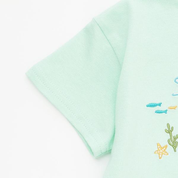 海洋生物刺繡短袖T恤