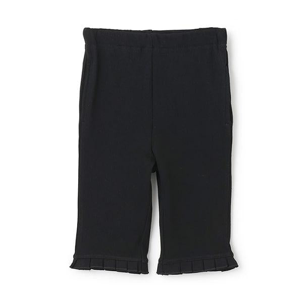 【接觸冷感】七分褶皺荷葉邊褲