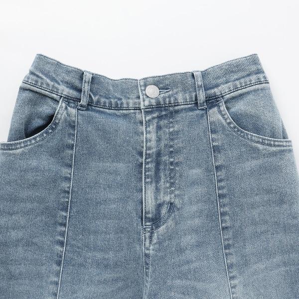 彈力牛仔喇叭褲