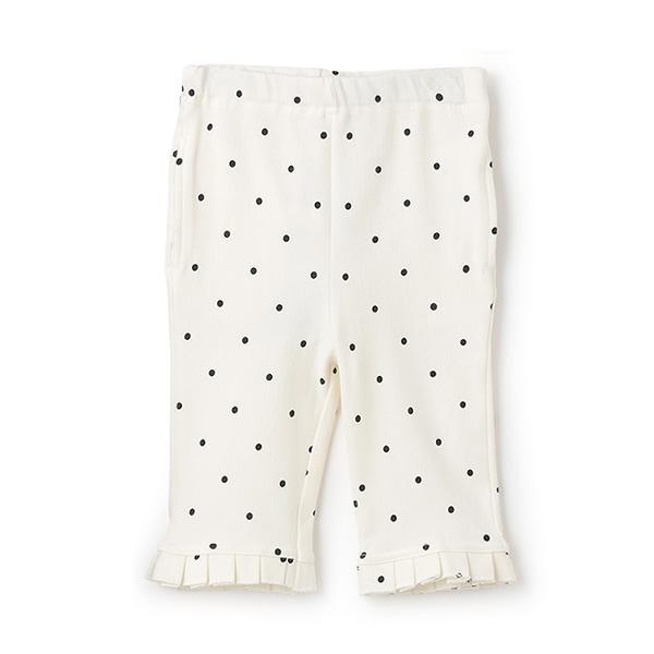 【接觸冷感】七分褶皺荷葉邊褲