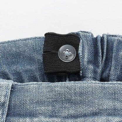 彈力牛仔喇叭褲