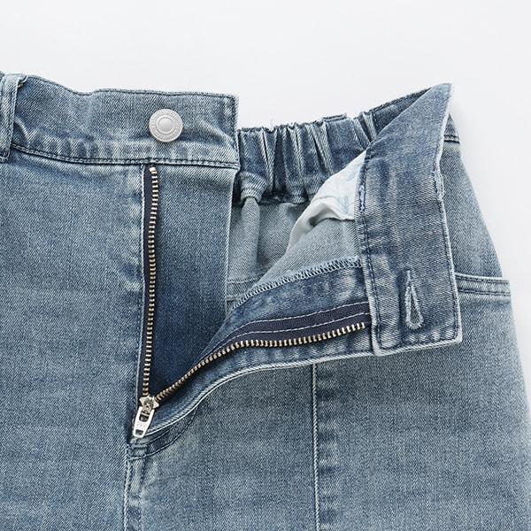 彈力牛仔喇叭褲