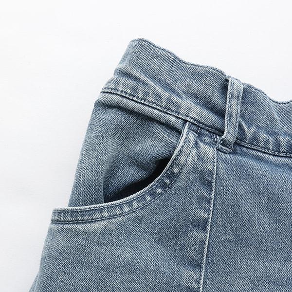 彈力牛仔喇叭褲