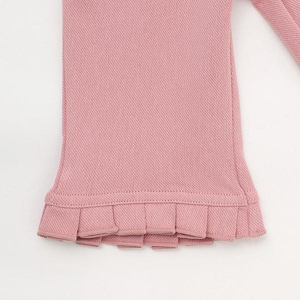 【接觸冷感】七分褶皺荷葉邊褲