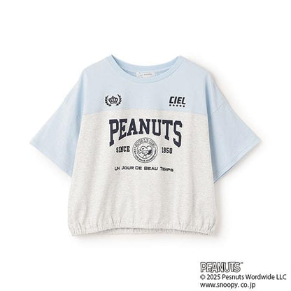 【《PEANUTS》】【接觸冷感】抽繩下襬T恤