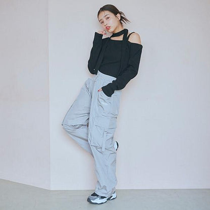 【LTXC】亮面工裝褲