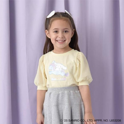 【三麗歐】【軟棉】大耳狗Aurora亮片印花泡泡袖T恤