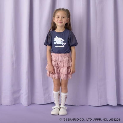 【三麗歐】【軟棉】大耳狗Aurora亮片印花泡泡袖T恤