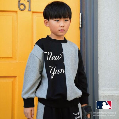 【MLB】拼接寬鬆衛衣
