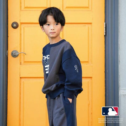 【MLB】拼接寬鬆衛衣