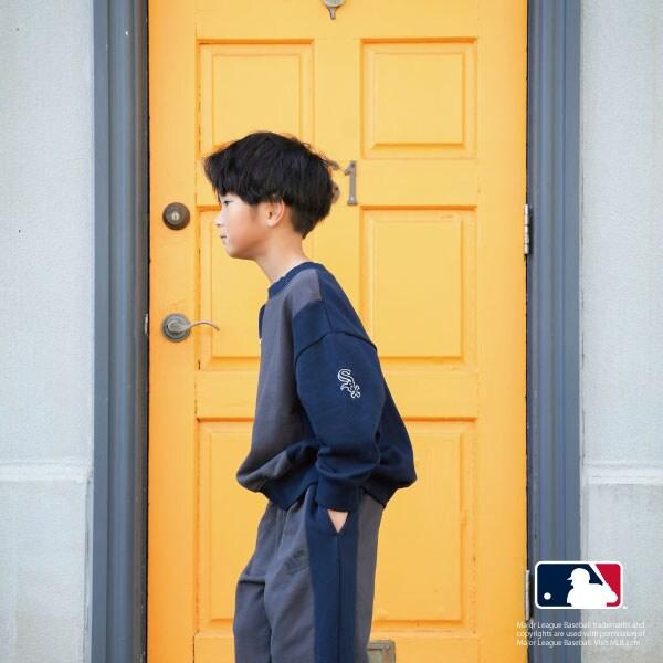 【MLB】拼接寬鬆衛衣